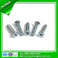 M2.3*12 Blue Zinc Plating Countersuk Self Tapping Screw